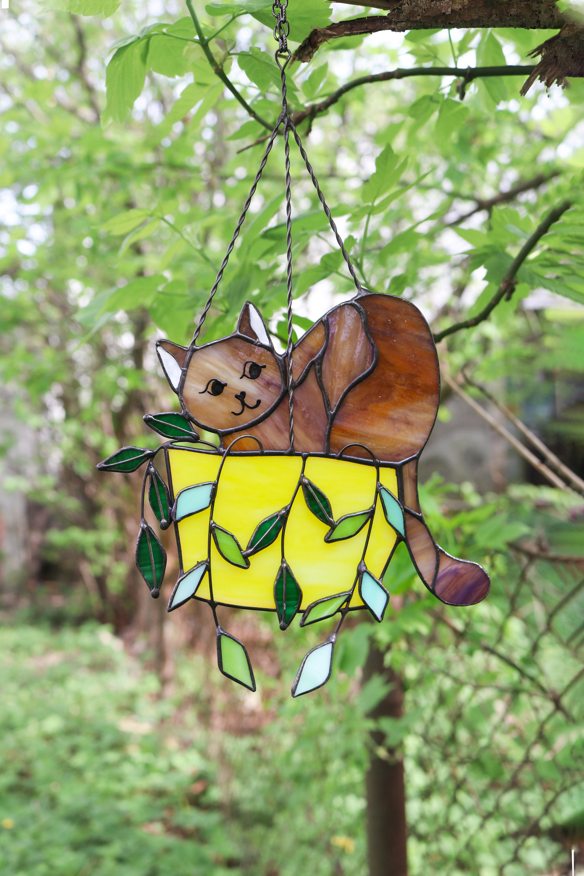 🔥HOT SALE NOW 50% OFF - 🐱CAT IN A FLOWERPOT SUNCATCHER