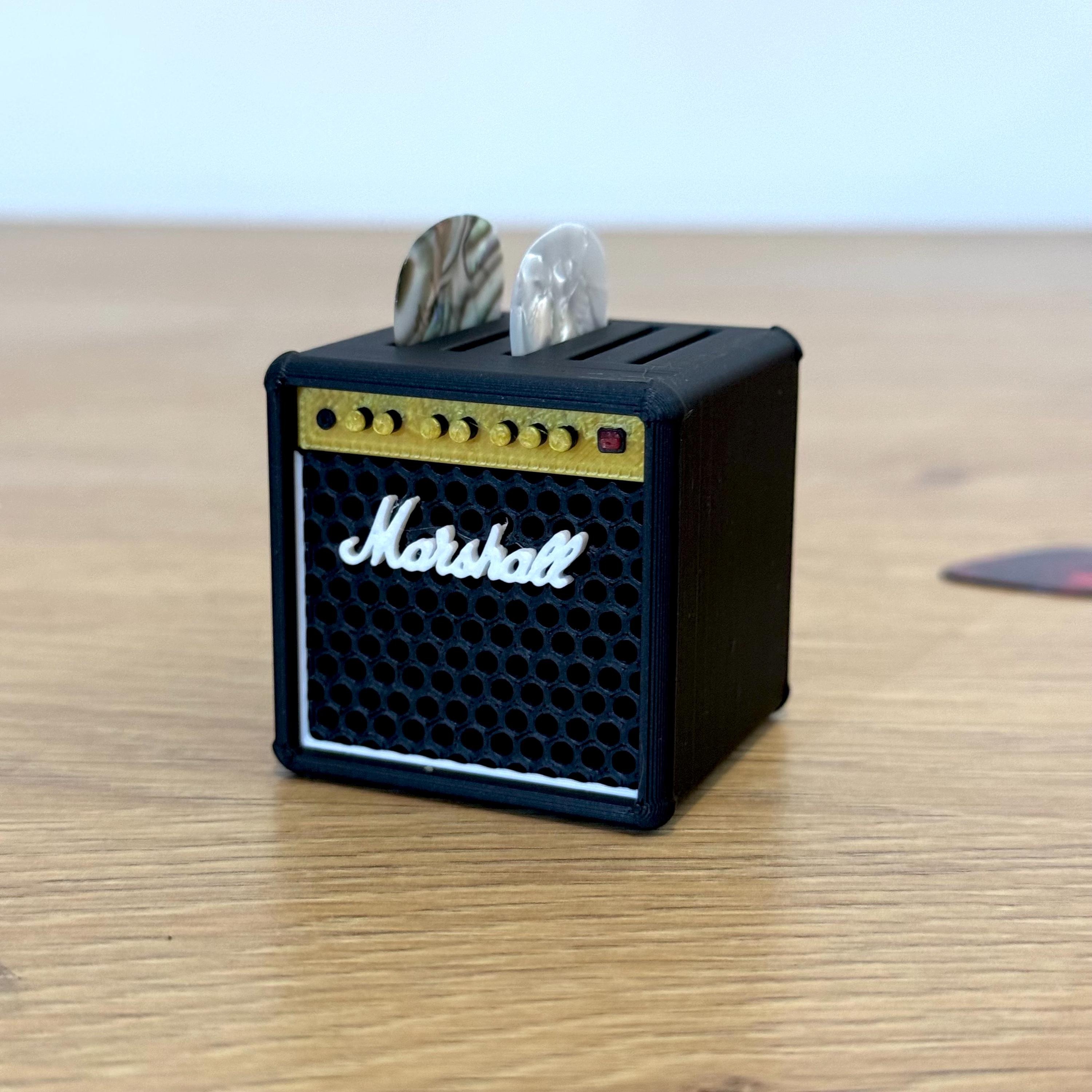 Mini Guitar Amp Pick Holder Marshall Gibson Orange Fender