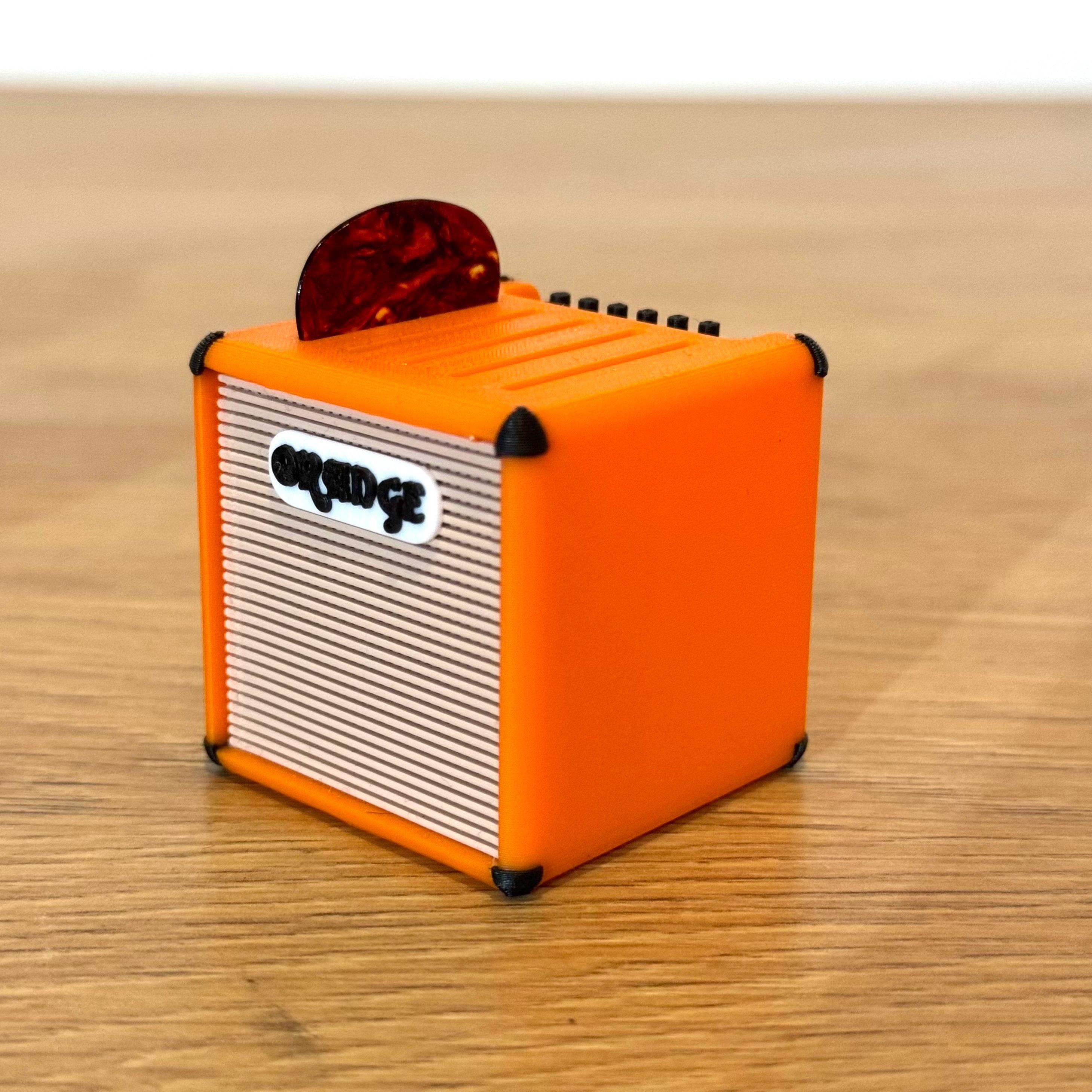 Mini Guitar Amp Pick Holder Marshall Gibson Orange Fender