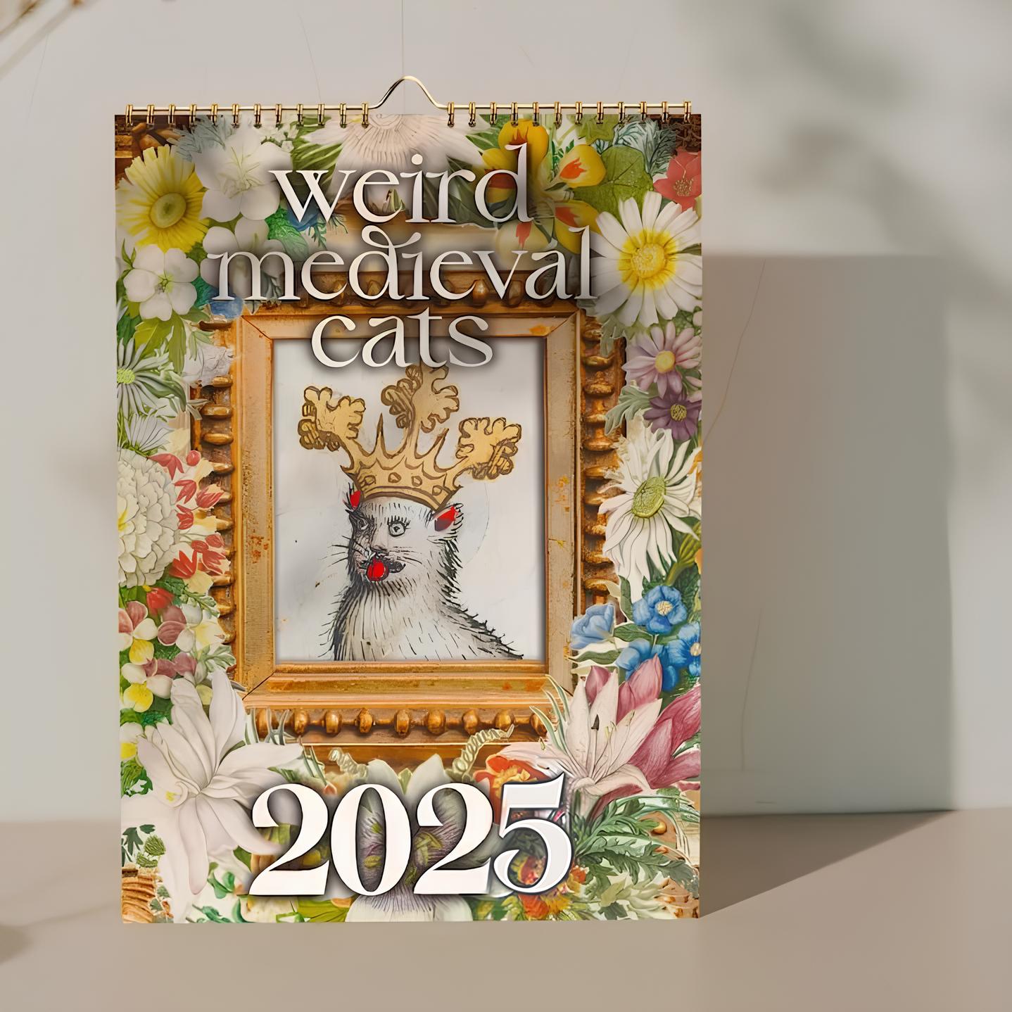 🐈 2025-CALENDAR🗓Weird Medieval Cats & Dogs👻