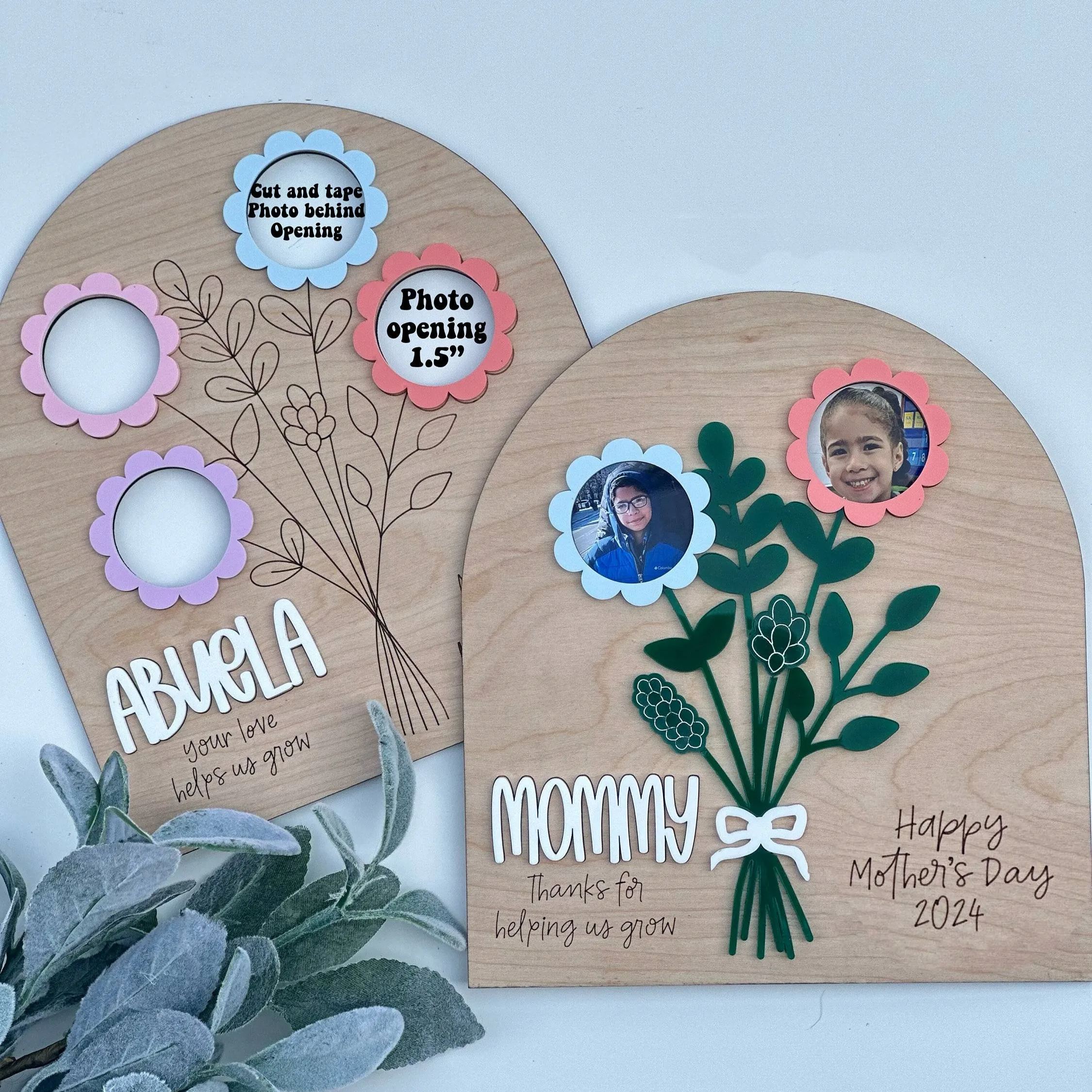 🌷Flower Bouquet Photo Sign | Mother’s Day Gift🎁
