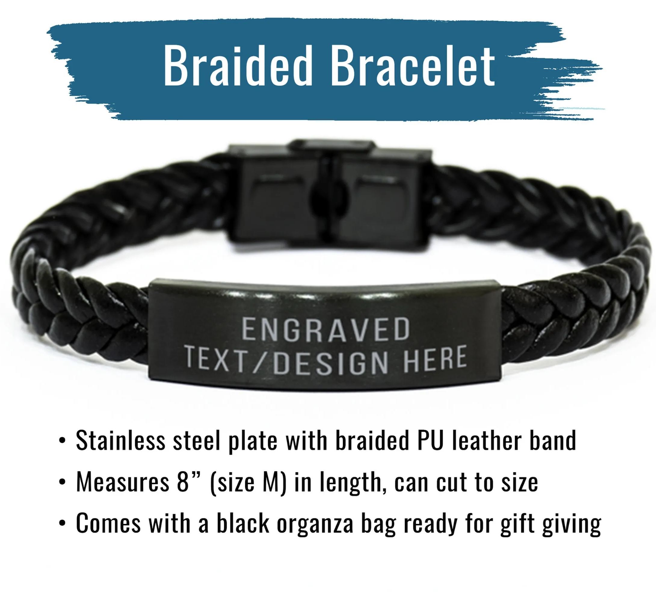 "I Will Carry You With Me" Personalized Engraved Memorial Bracelet