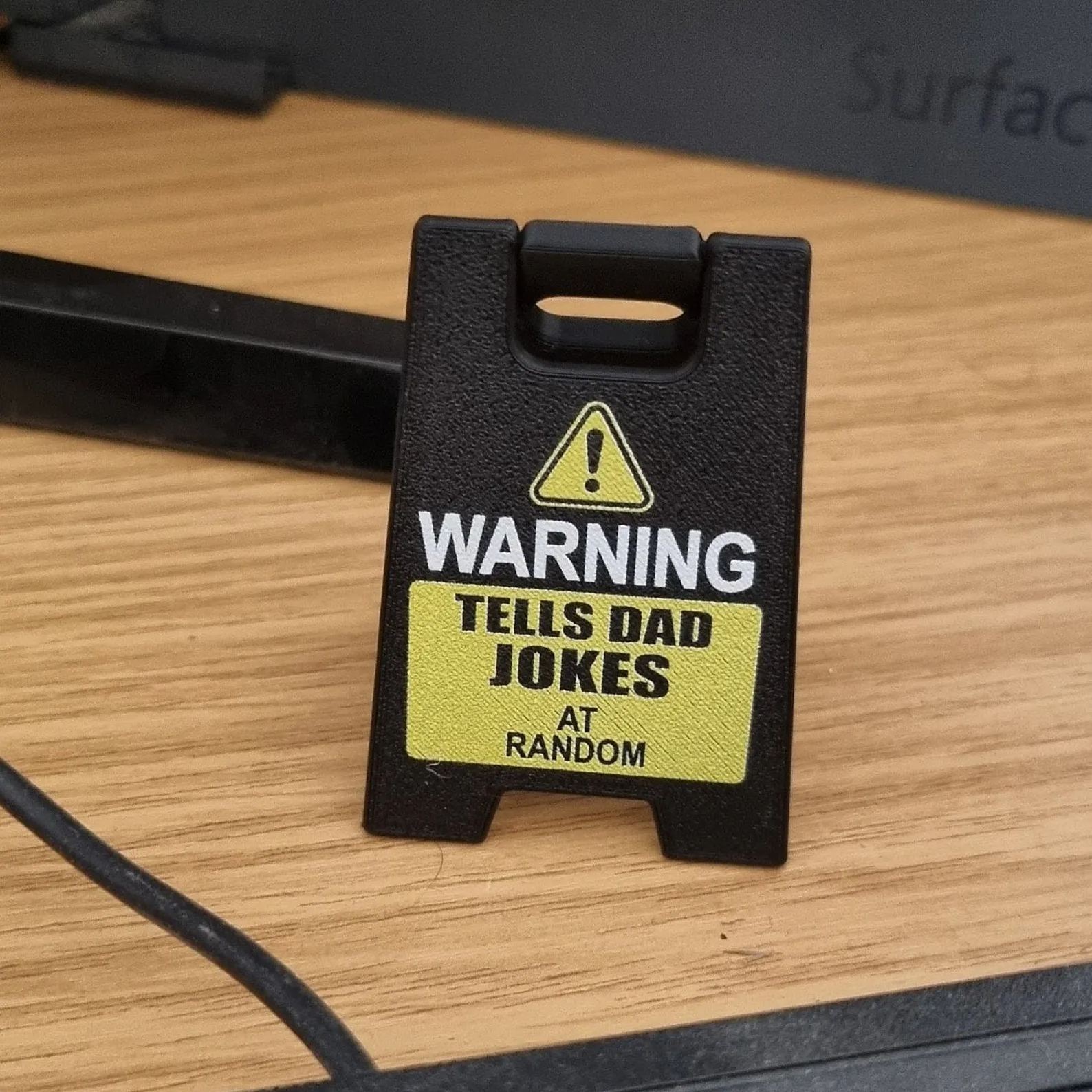 ⚠Funny Desk Hazard Caution Sign