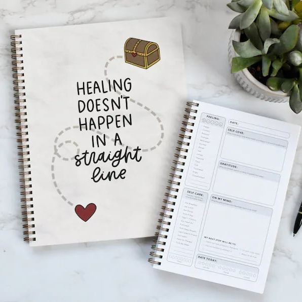 Straight Line Mental Health Journal❤️BUY 2 FREE SHIPPING