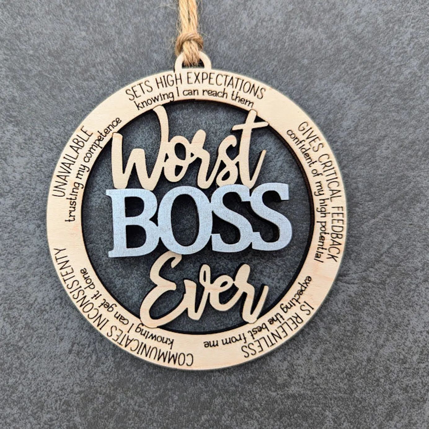 💖Funny Christmas Ornament - 🤣Worst Sister Friend Coworker