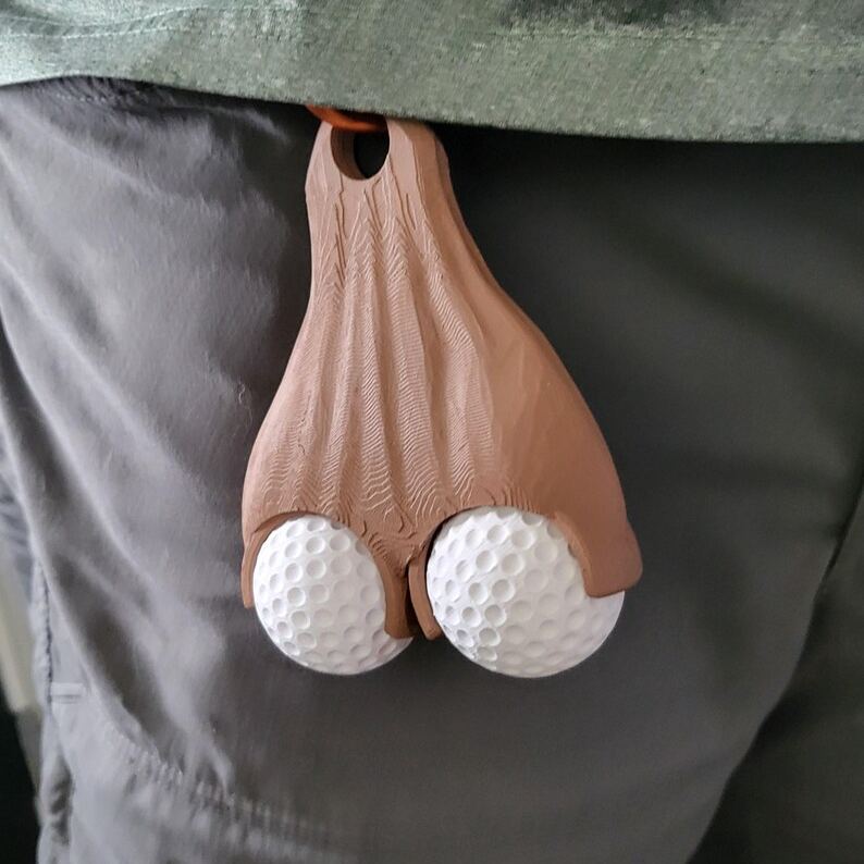 ⛳🤣Golf Ball Testicle Sac Holder: The Ultimate Gag Golfer Gift!