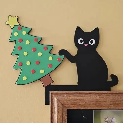😹Naughty cat door frame ornaments😼