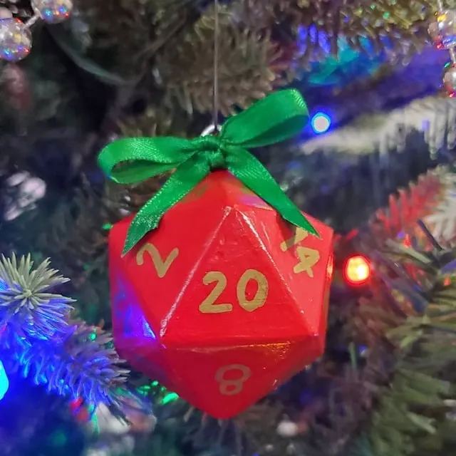 D20 Ornament - Hanging DnD charm dangler