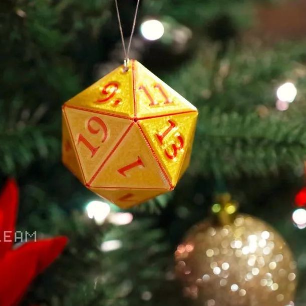 D20 Ornament - Hanging DnD charm dangler