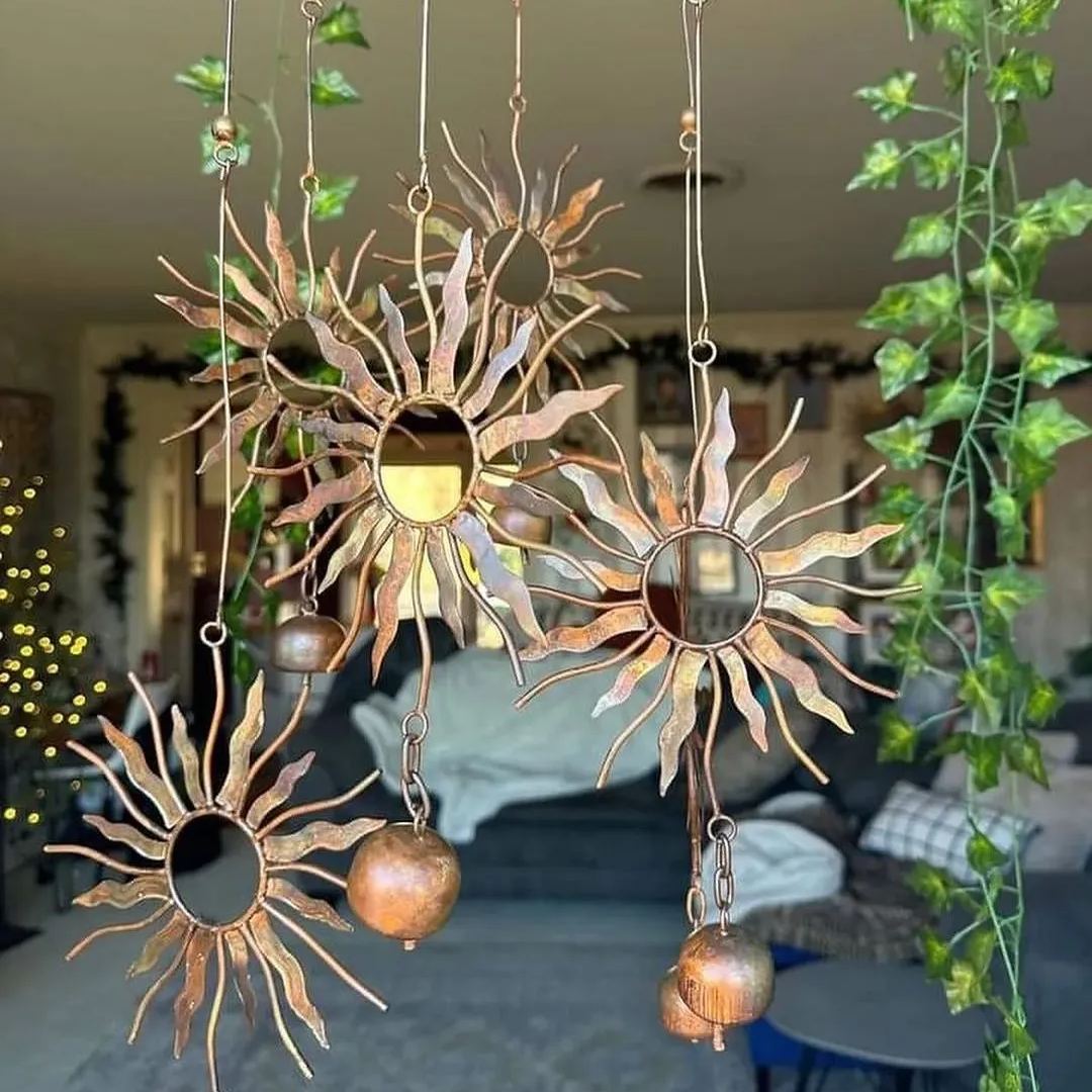 Sun with Bell Hanging Ornament
