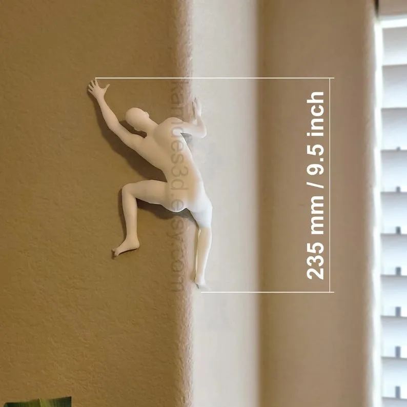 Mountain climber sculpture wall decoration