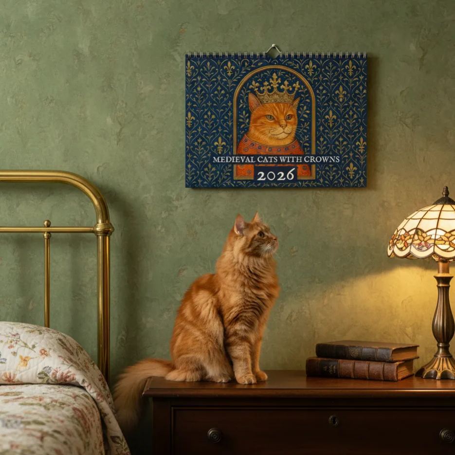 🐱Medieval Cats with Crowns Calendar 2026📅