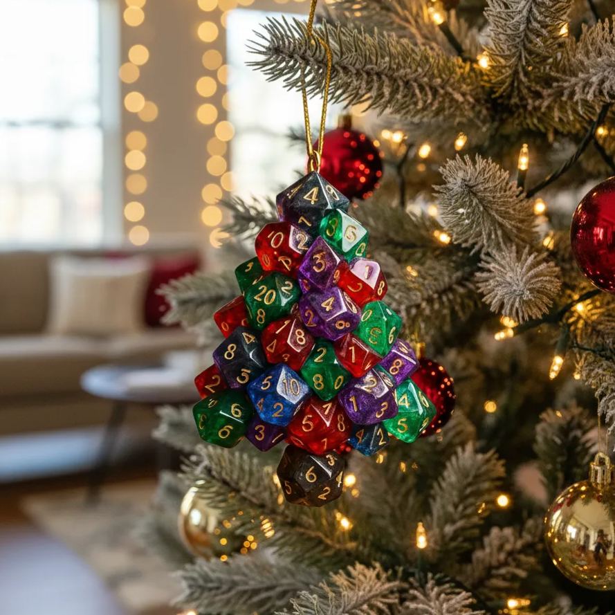 🎲Dice Christmas Tree Ornament – The Ultimate D&D Holiday Decor 