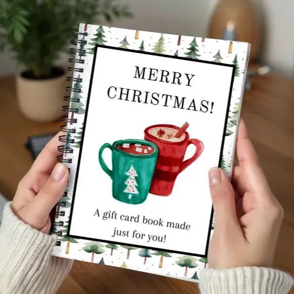 🎄📚Christmas Gift Card Book - 🎁Surprises On Every Page📚Hardcover & Durability Line