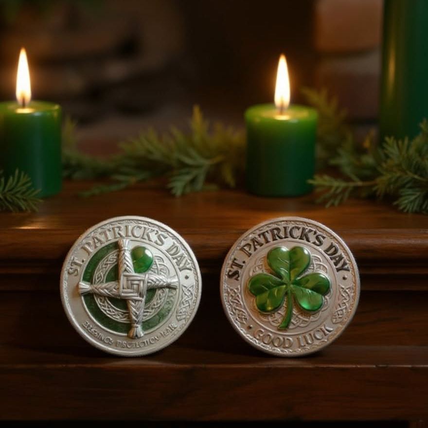 🎄Christmas Sale 50% OFF🔥🍀⭐ St. Patrick’s Day & St. Brigid’s Blessing Coin