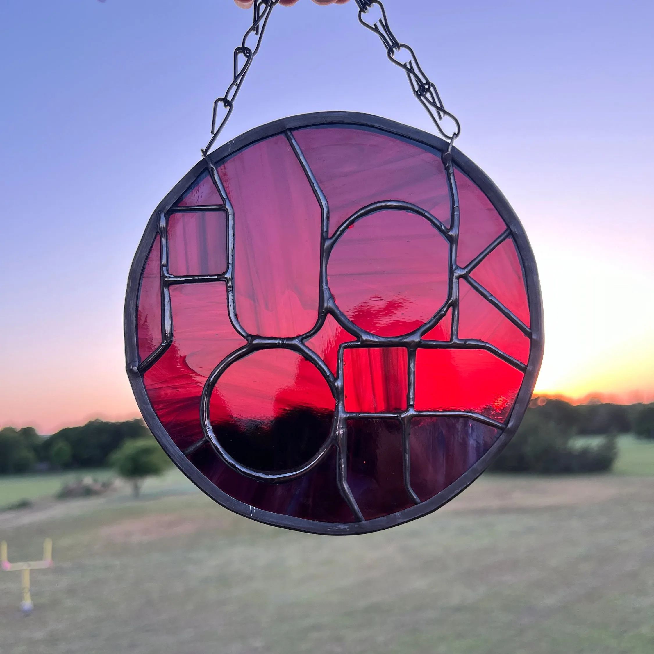 Funny Saying F OFF Stained Glass Hanging