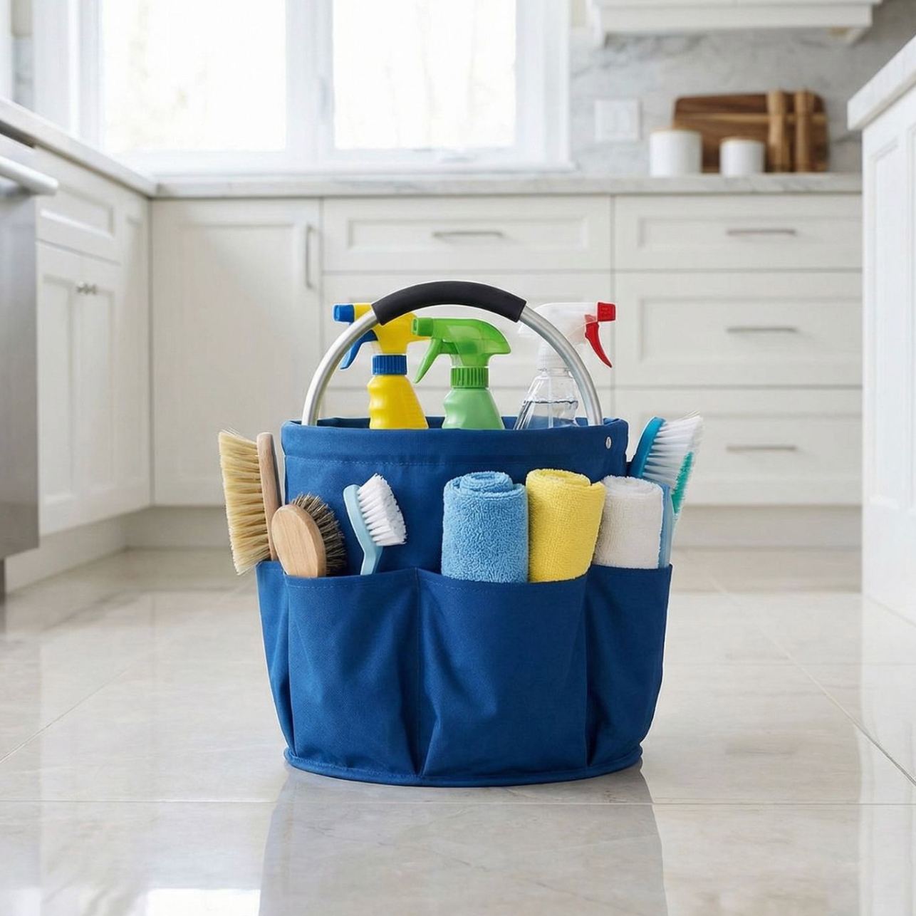 Foldable storage basket for gardening and camping