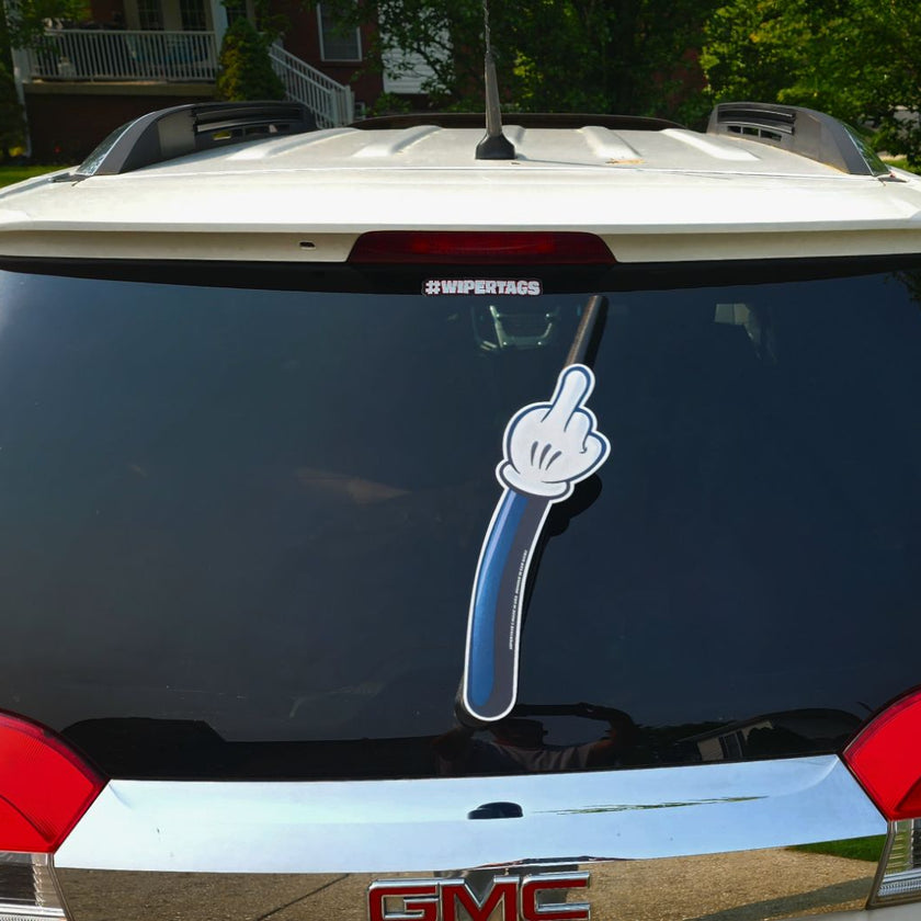 Middle Finger Car WiperTags