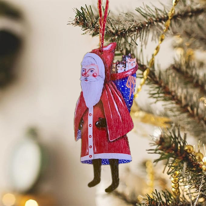 Santa Claus Retro Style Hanging Ornaments