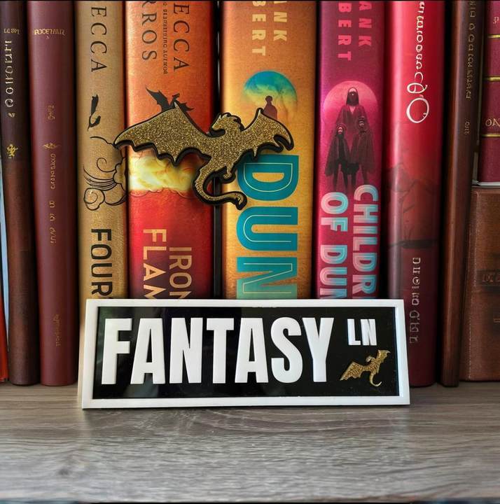 Library Street Sign Bookshelf Decor