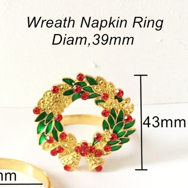 Unique and elegant-🎄Napkin Rings Christmas Set of 6