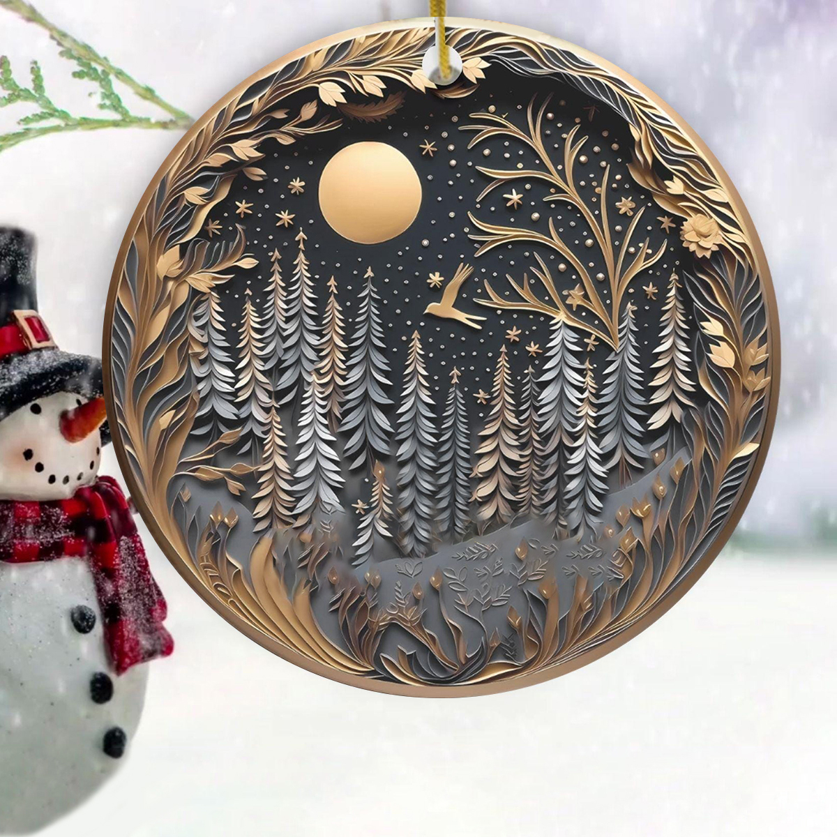 🎄Black Papercut Christmas Ornaments