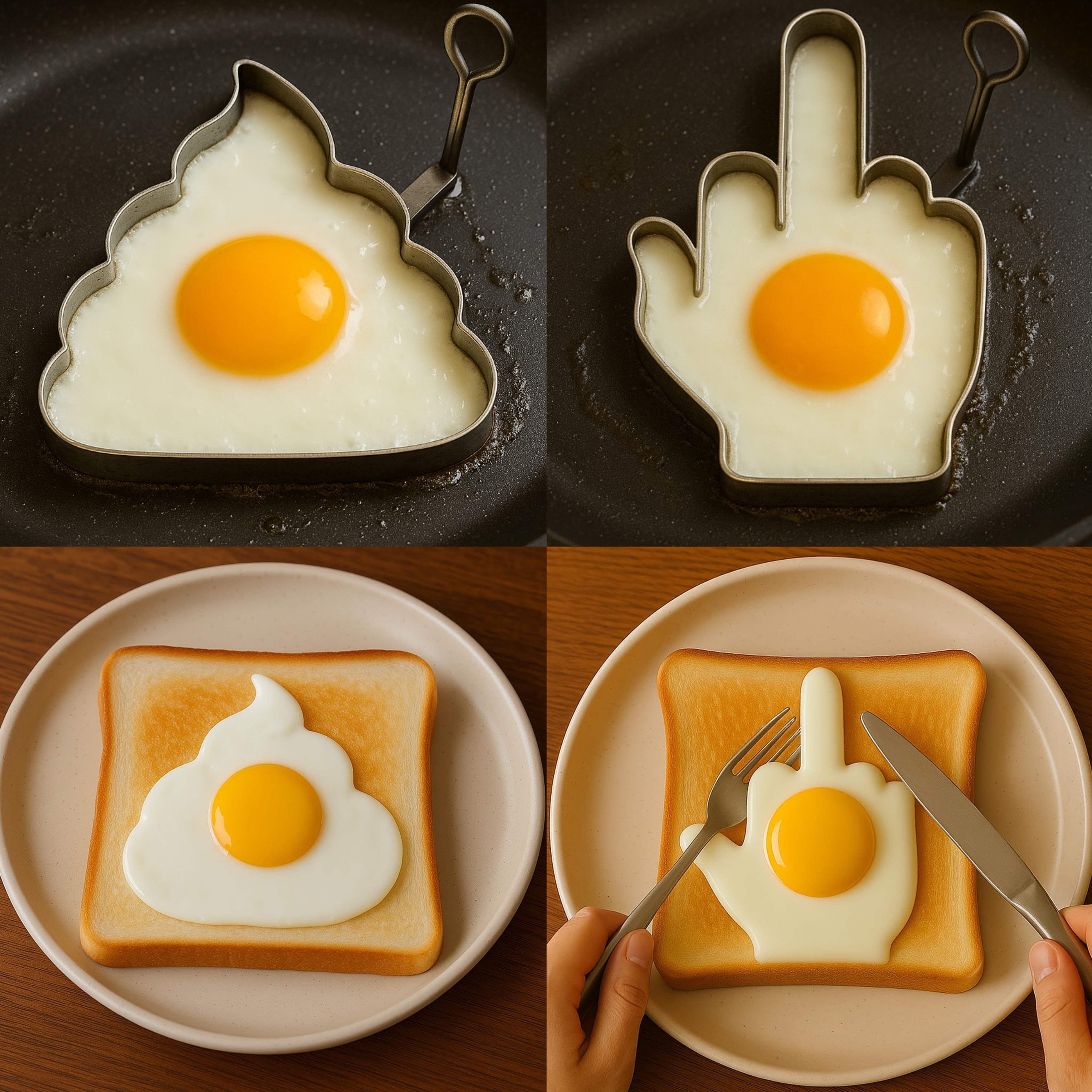 FUNNY MIDDLE FINGER EGG  MOLD