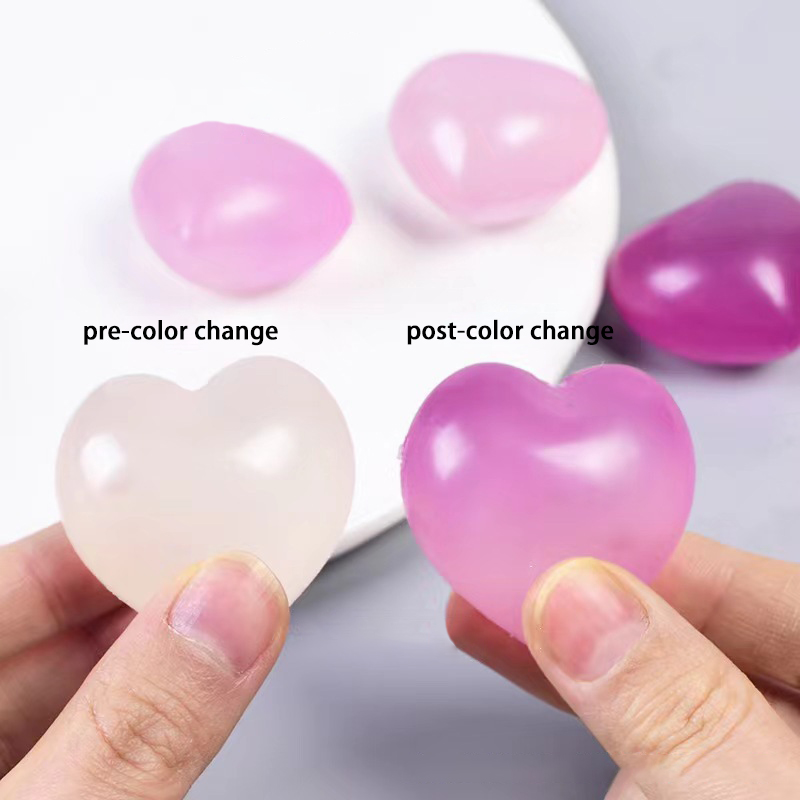Color-Changing Heart Squishy Toy