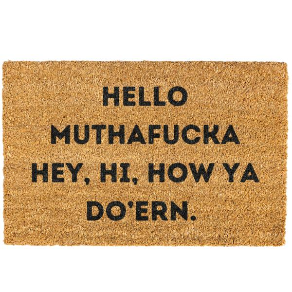 Funny Rug with Hello Mothafucka