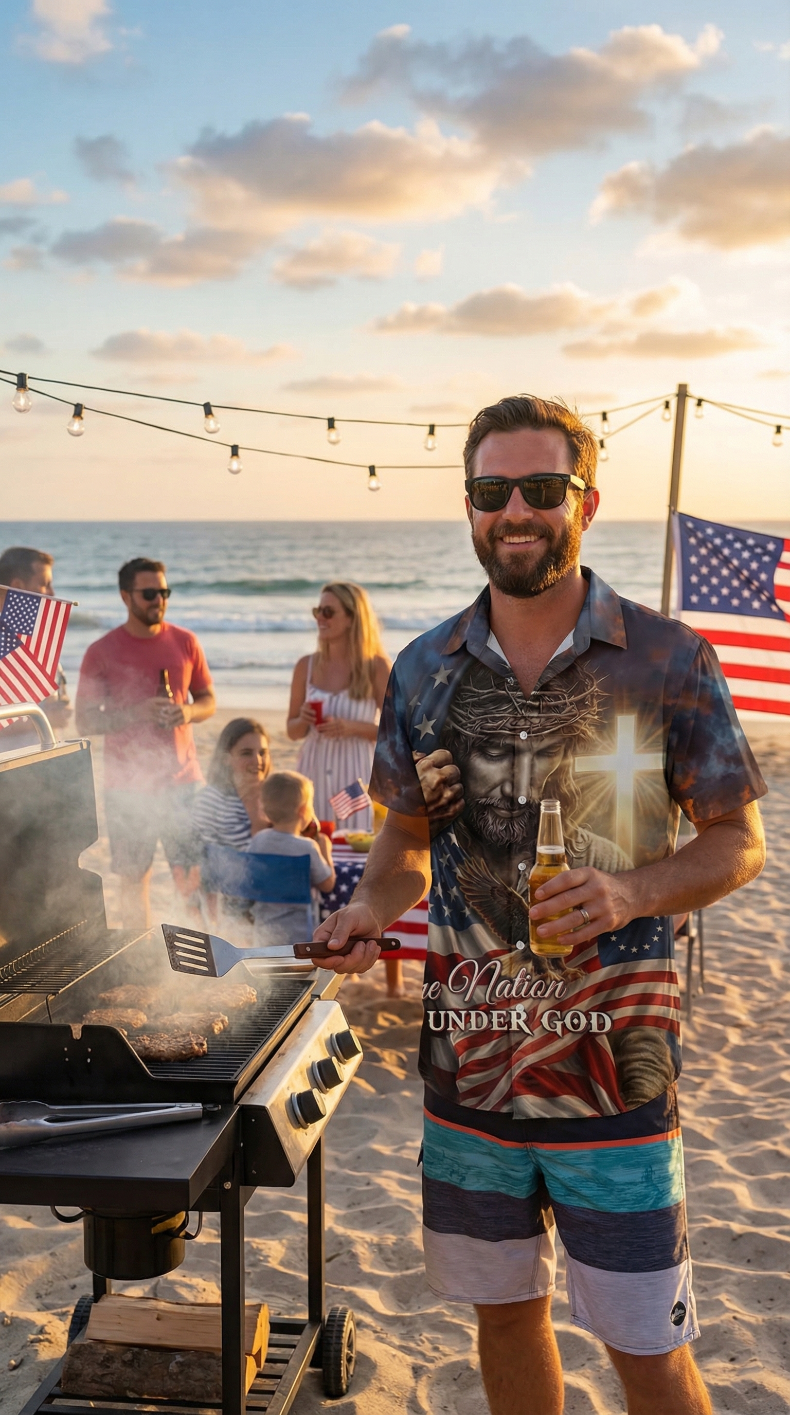 One Nation Under God - Hawaiian Shirt