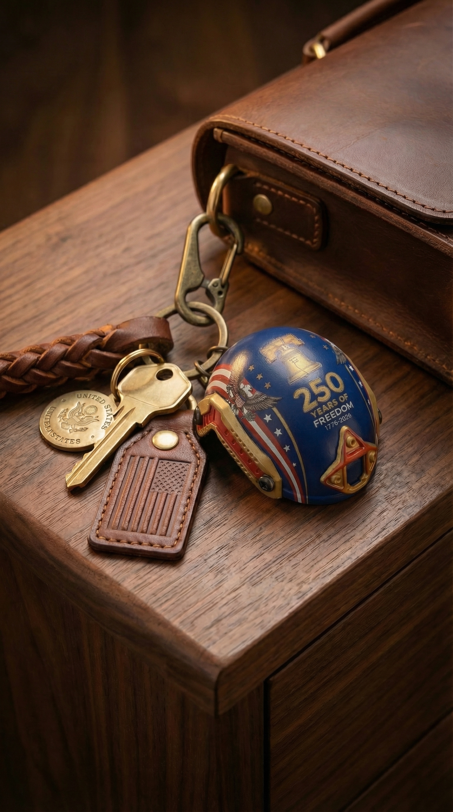 🔥Mini Helmet Bottle Opener Key | 250th Anniversary Edition🇺🇸