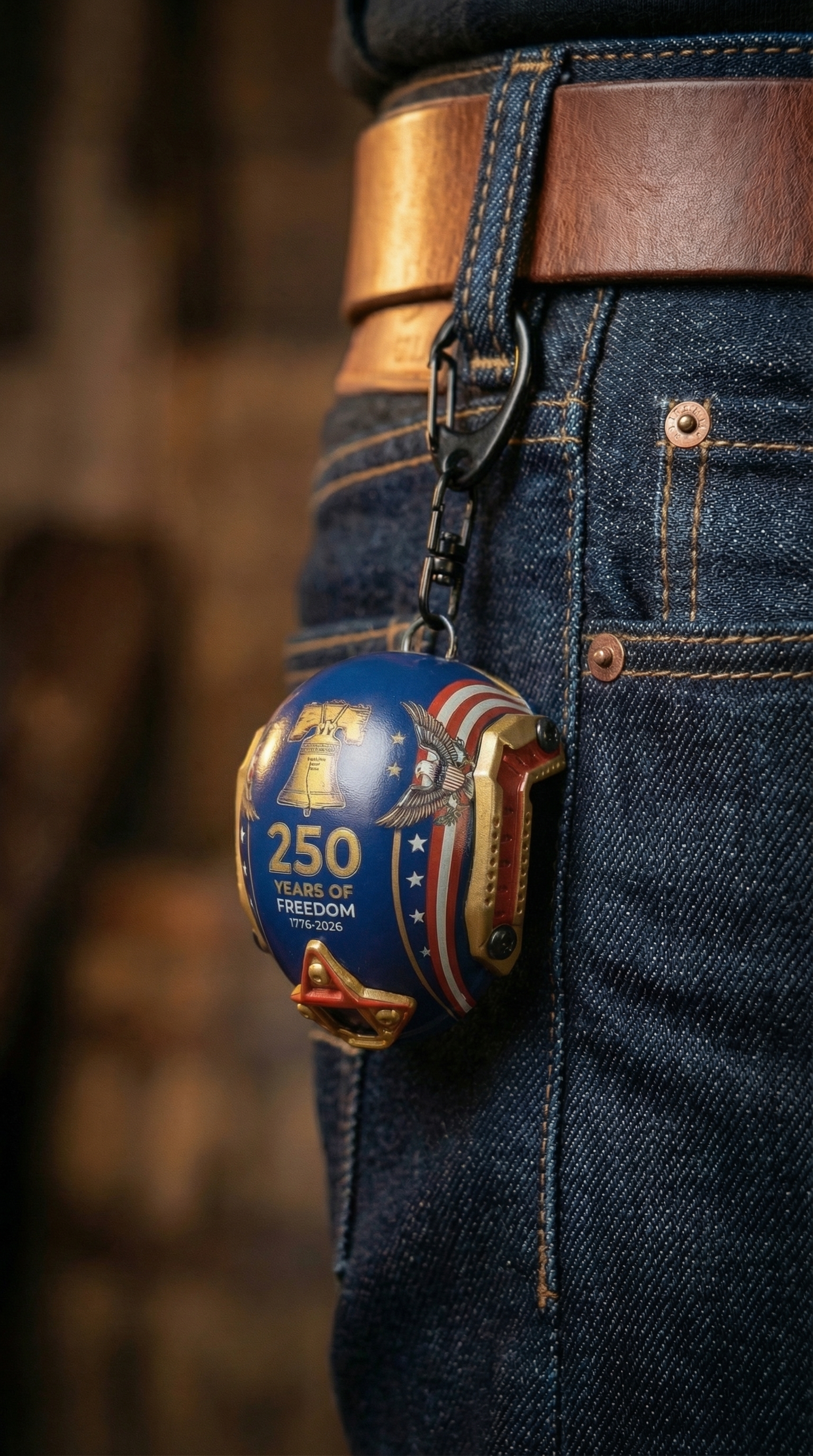 🔥Mini Helmet Bottle Opener Key | 250th Anniversary Edition🇺🇸