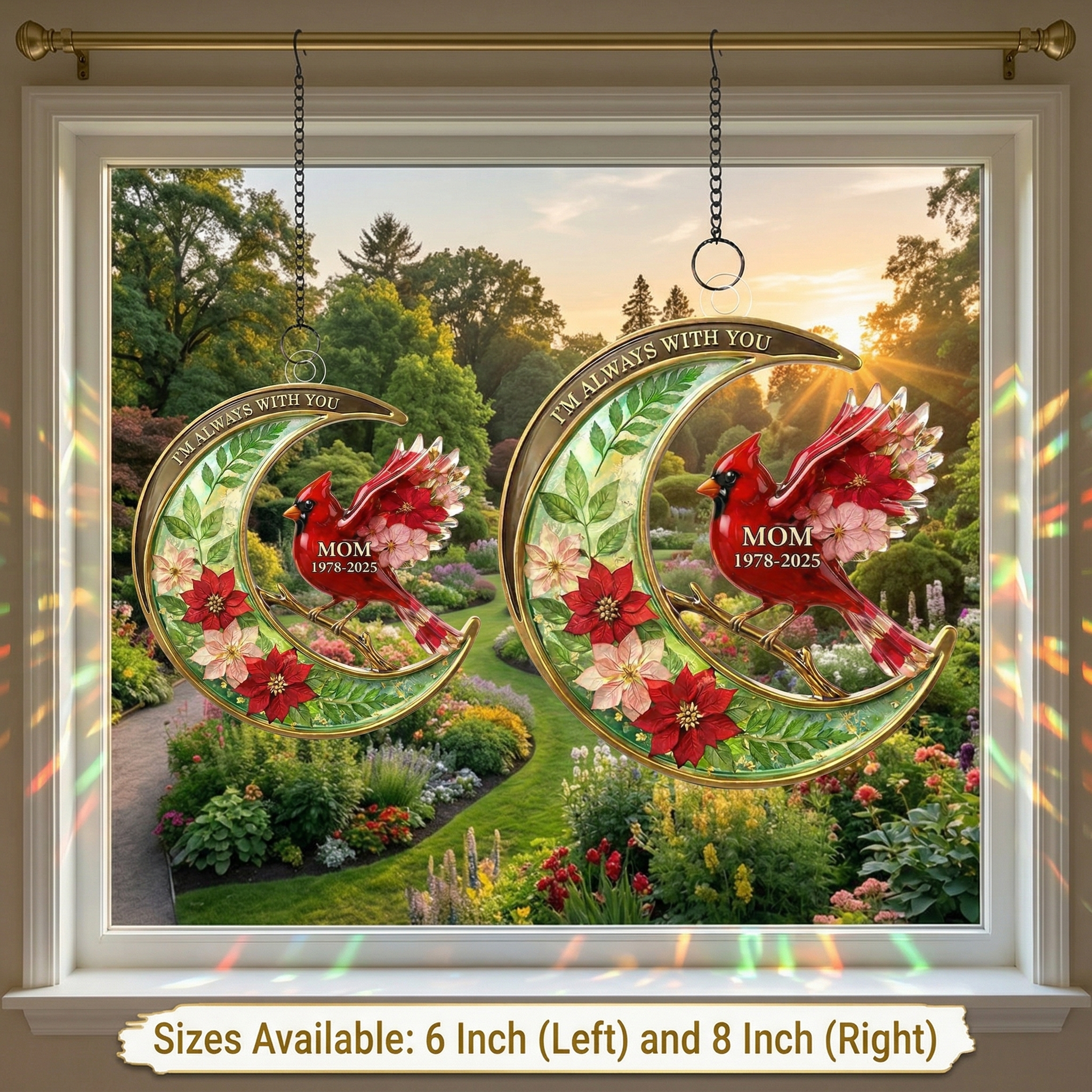 Cardinal Moon "I'm Always With You" Suncatcher