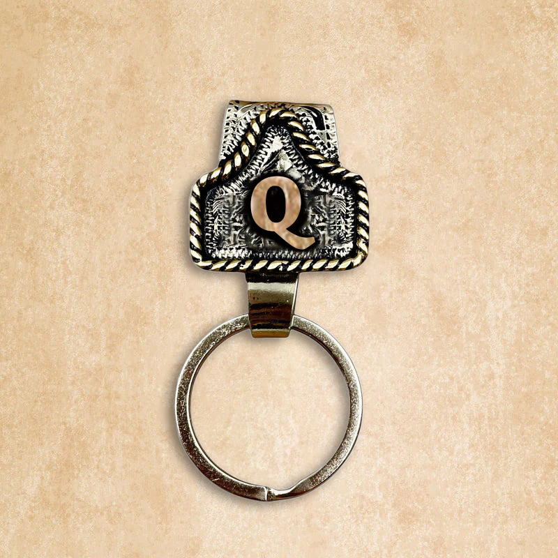 Vintage Letter Keychain