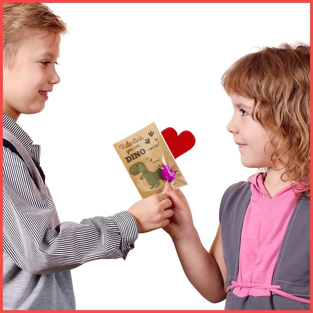 Easter Valentine Gifts, 24pcs Hatching Dinosaur Eggs Growing Valentine Eggs