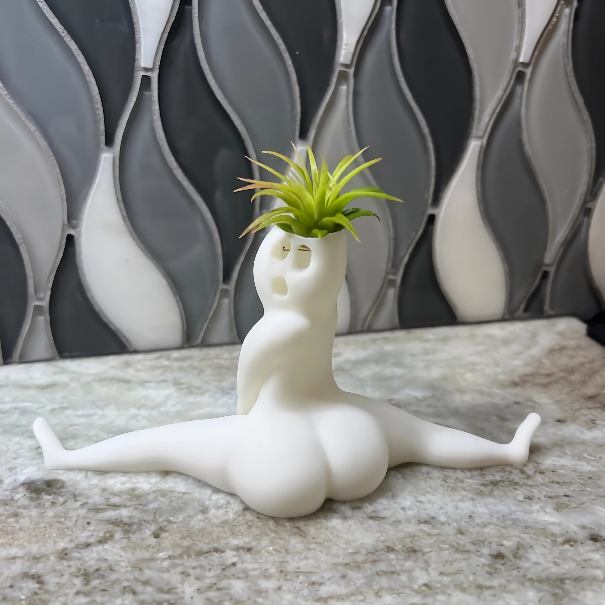 👻Hilarious Air Plant Display-Big Booty Ghost Planter💦