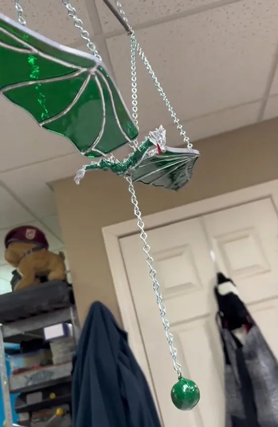 Stained Glass Flying Dragon
