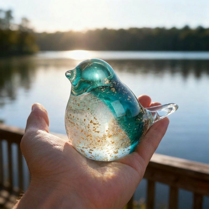 🌸 Mother's Day 60% Off Limited Time!– 🔥Hand Blown Glass Bluebird of Happiness Bird Sculpture