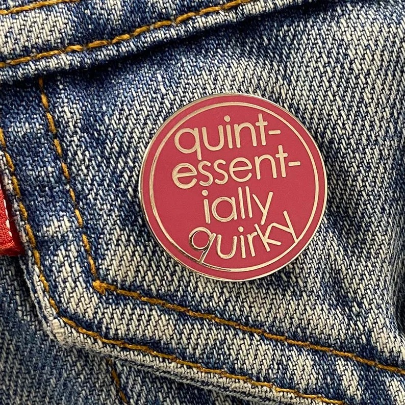 Chin Up Tits Out It's All Good Glittery Hard Enamel Pin Badge 