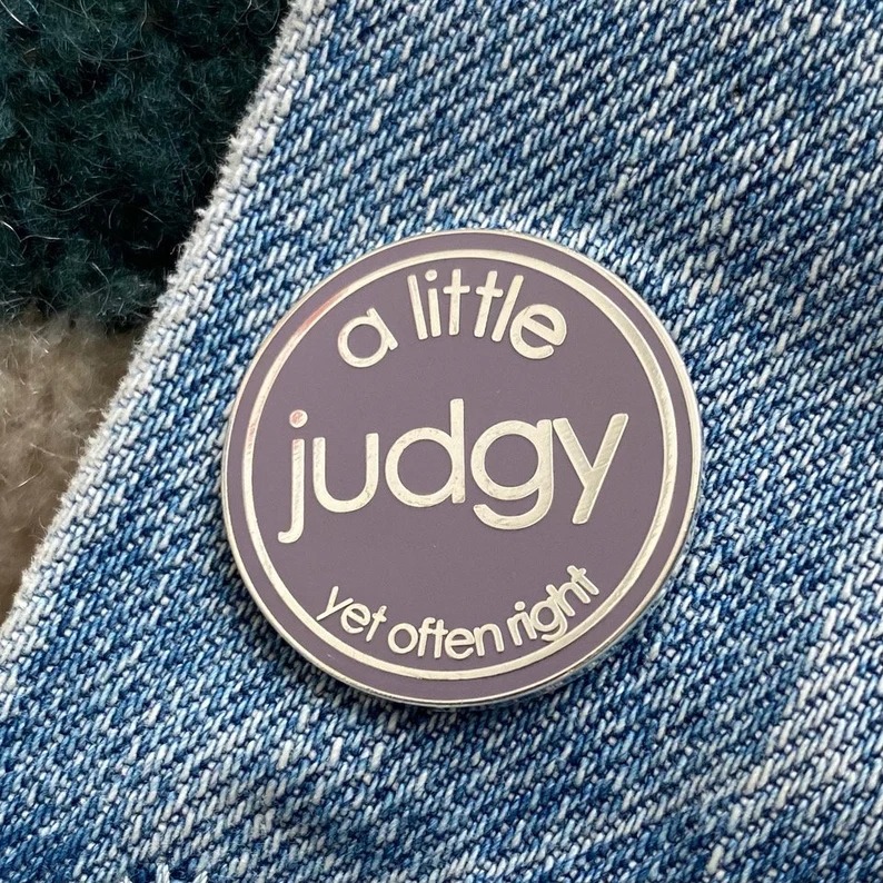 Chin Up Tits Out It's All Good Glittery Hard Enamel Pin Badge 