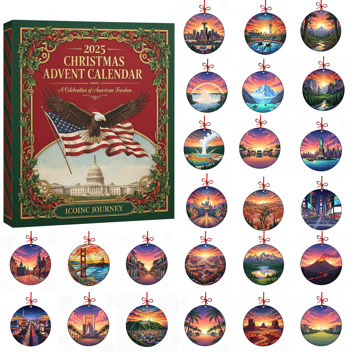 2025 American Landmarks Christmas Advent Calendar​​