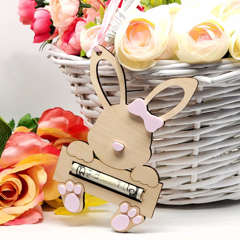 Personalized Easter Bunny Money Holder