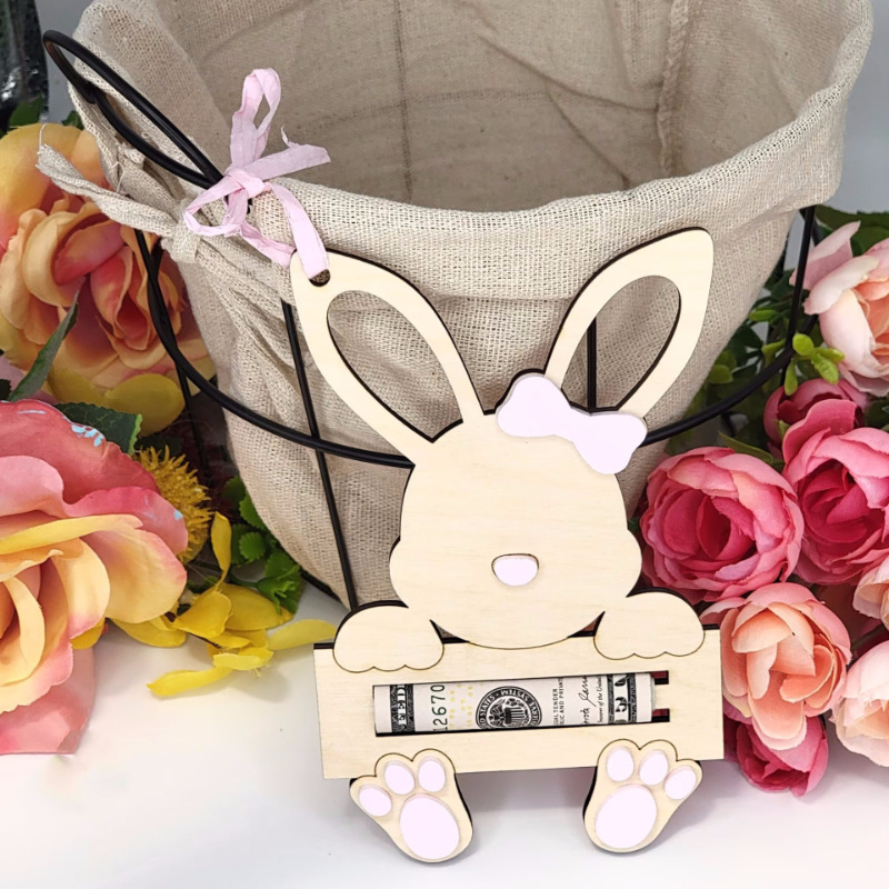 Personalized Easter Bunny Money Holder