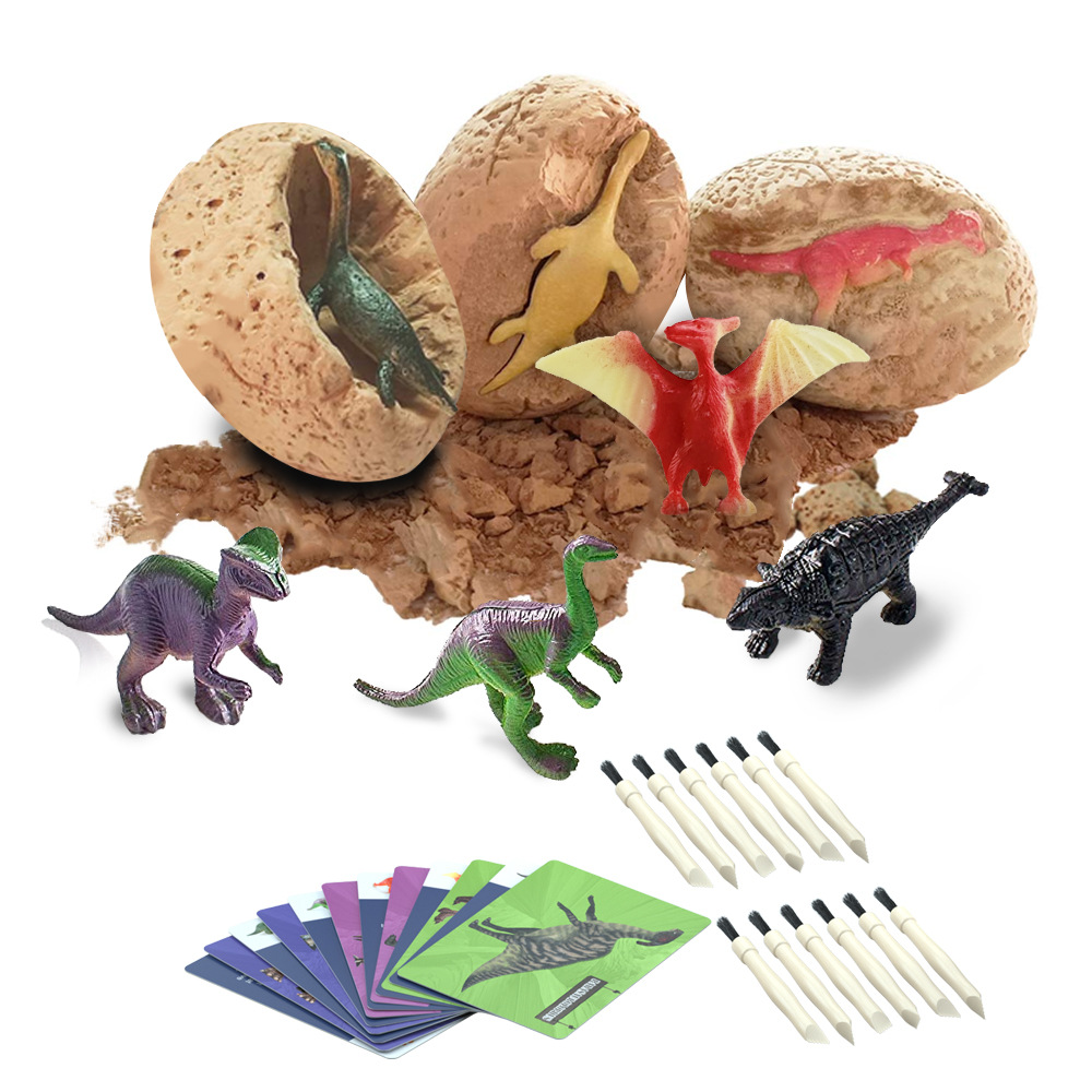 Dino Eggs Dig Kit with Toys for Kids - 12 Unique Dinosaur Eggs