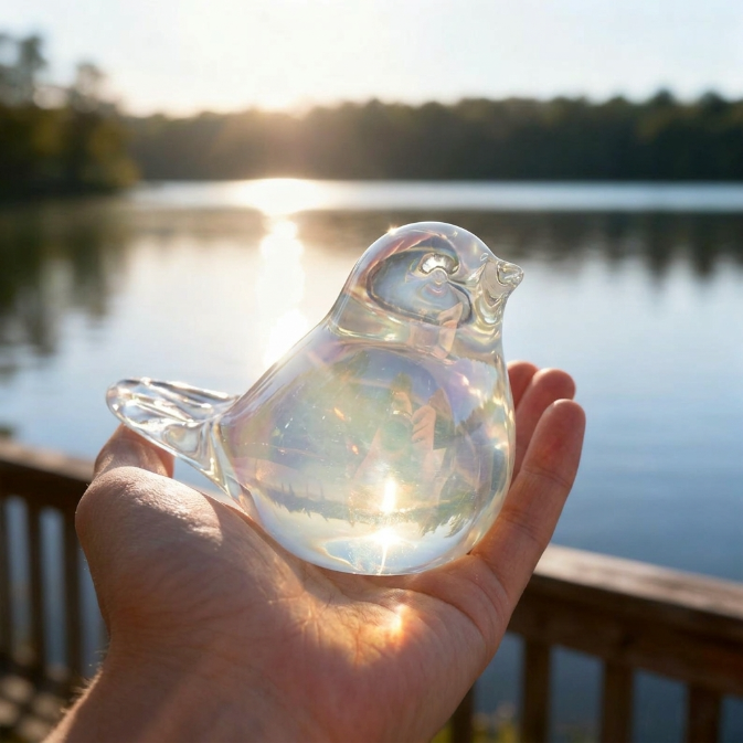 🌸 Mother's Day 60% Off Limited Time!– 🔥Hand Blown Glass Bluebird of Happiness Suncatcher