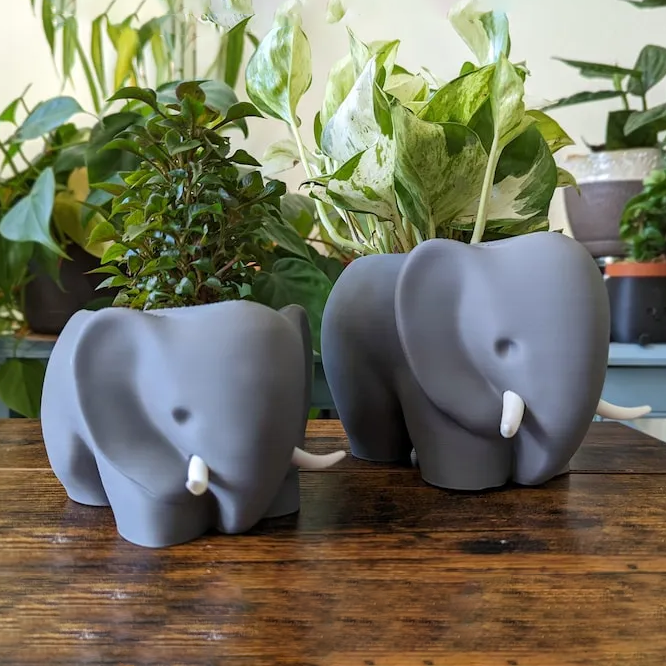 3D Printed Elephant Plant Pot