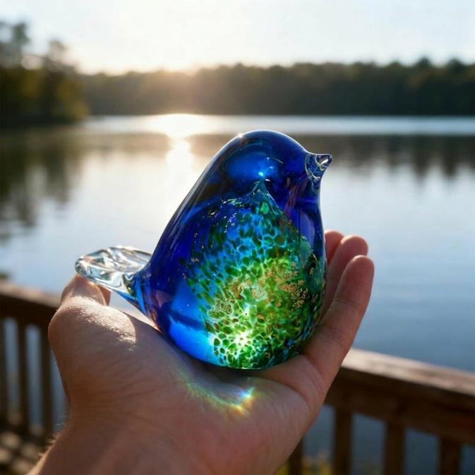 🌸 Mother's Day 60% Off Limited Time!– 🔥Hand Blown Glass Bluebird of Happiness Suncatcher