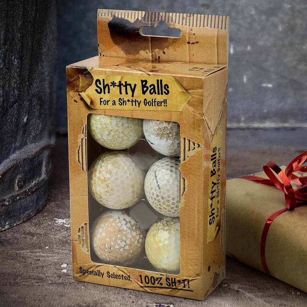 😂Sh*tty Golf Balls for a Sh*tty Golfer Novelty Present  - 🎁Secret Santa Golf Gift