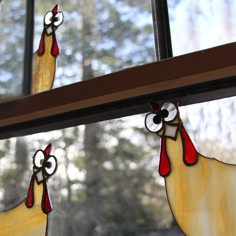 Funny Window Corner Decor - 🐓Peeping Rooster