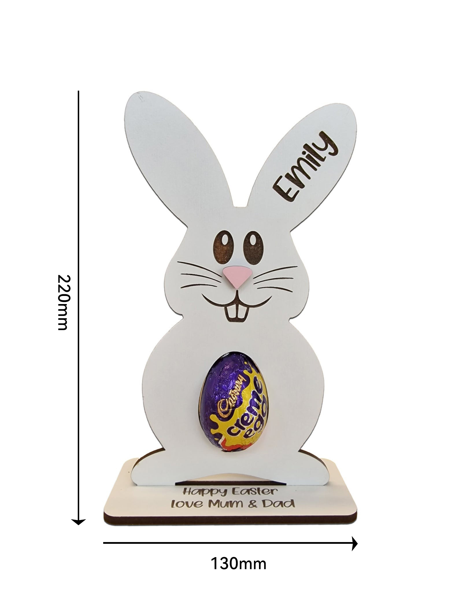 Personalised Easter Egg--Bunny Treat Kinder Hunt Gifts Kid Boy Girl